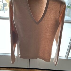 Brunello Cucinelli Soft Beige V-Neck Sweater